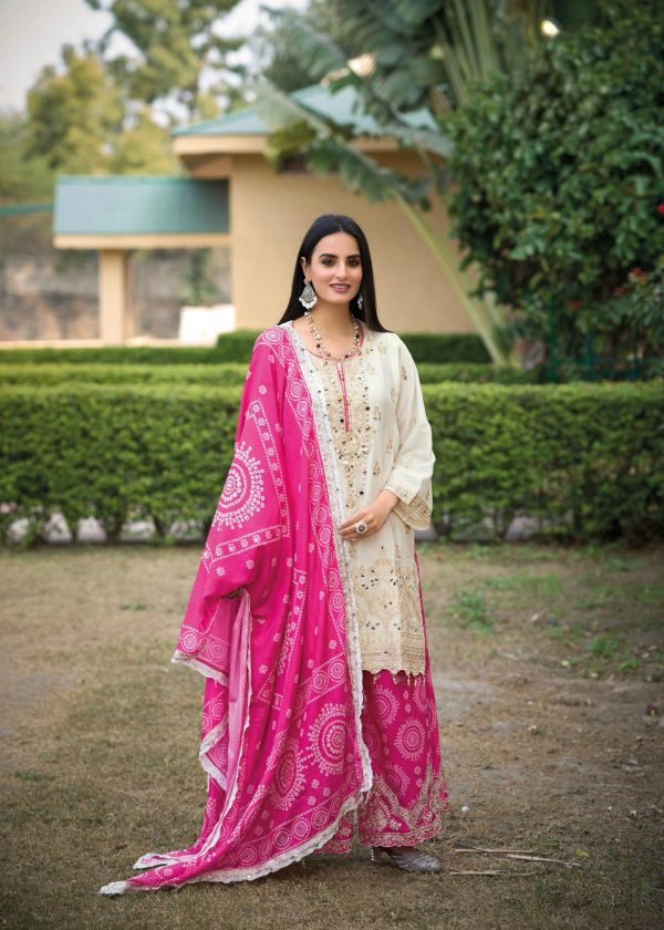 Nice Pink Color Chinon Sequence Mirror Hand Work Salwar Suit