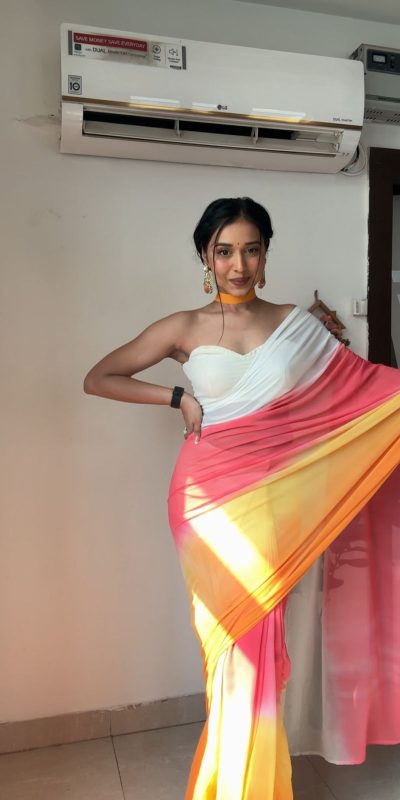 SC 234 Multi Color Soft Georgette Silk Ready To Wear Saree Casual, Wedding, Festive, Events . Expected Delivery 4-6 Working Days @1549/- only | Bollywood Sarees, Creative Sarees, Designer Sarees, Embroidered Sarees, Ethnic Saree, Modern Digital sarees, Party Wear Sarees, Sarees