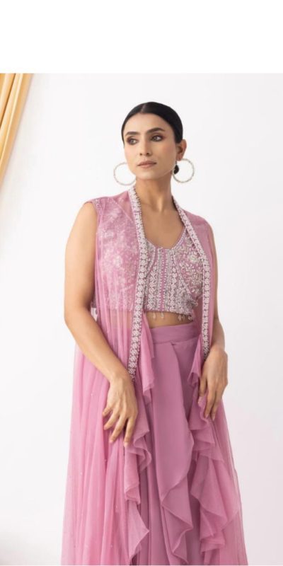BE 332 Pink Color Georgette Beads Sequence Work Lace Dhoti Suit Casual, Wedding, Party, Festive, Events Etc.4-6 Working Days@ 2099/-only | Jump Suits, Casual Suits, Creative suits, Designer Suits, Palazzo Suits, Party Wear Suits, Patiala Suits, Salwar suit, Straight Suits