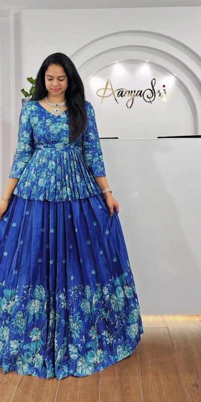 PC 506 Royal Blue Color Chinon Digital Print Lehenga Choli Casual, Wedding, Festive, Events . Expected Delivery 4-6 Working Days @2149/- only | Bollywood Lehenga, Creative Lehenga, Designer Lehenga, Embroidered Lehenga, Lehenga, Party Wear Lehenga