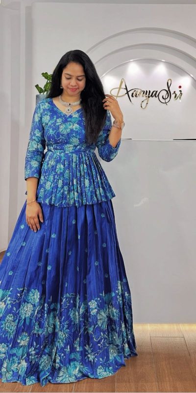 PC 506 Royal Blue Color Chinon Digital Print Lehenga Choli Casual, Wedding, Festive, Events . Expected Delivery 4-6 Working Days @2149/- only | Bollywood Lehenga, Creative Lehenga, Designer Lehenga, Embroidered Lehenga, Lehenga, Party Wear Lehenga