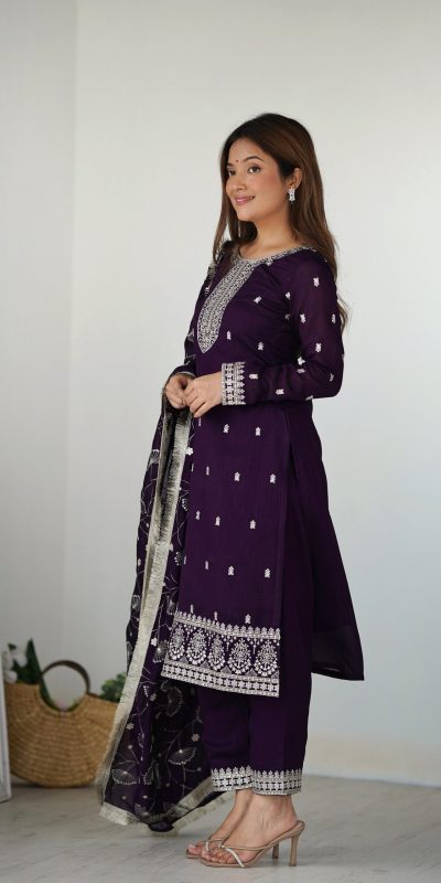 KB 276 Purple Color Rangoli Silk Sequence Jari Work Salwar Suit Casual, Wedding, Party, Festive, Events Etc.4-6 Working Days@ 2049/-only | Jump Suits, Casual Suits, Creative suits, Designer Suits, Palazzo Suits, Party Wear Suits, Patiala Suits, Salwar suit, Straight Suits