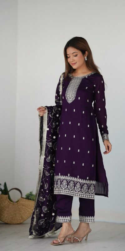 KB 276 Purple Color Rangoli Silk Sequence Jari Work Salwar Suit Casual, Wedding, Party, Festive, Events Etc.4-6 Working Days@ 2049/-only | Jump Suits, Casual Suits, Creative suits, Designer Suits, Palazzo Suits, Party Wear Suits, Patiala Suits, Salwar suit, Straight Suits