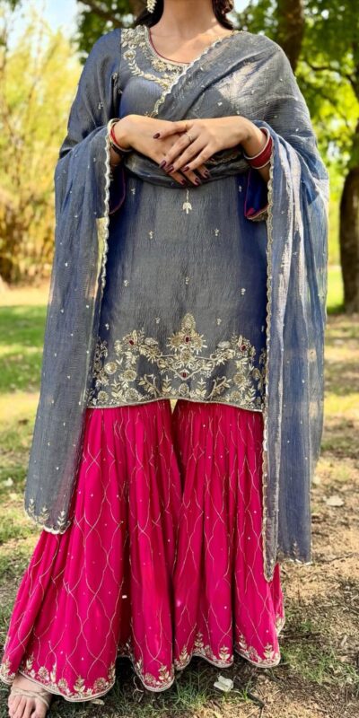 BE 380 Gray Fandy Salwar Suit Perfect for Wedding, Party, Ethnic Day, Family Gatherings, Sangeet . Available at ₹1999 only. Delivery 4-6 Working Days | Jump Suits, Tops & Bottoms, Track Suits, Trendy Wear, Casual Suits, Creative suits, Designer Suits, Palazzo Suits, Party Wear Suits, Patiala Suits, Salwar suit, Straight Suits