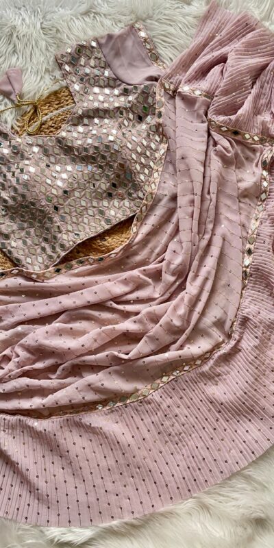 DF 3455 Light Peach Color Faux Georgette Embroidery Sequins Work Saree Casual, Wedding, Festive, Events . Expected Delivery 4-6 Working Days @1999/- only | Bollywood Sarees, Creative Sarees, Designer Sarees, Embroidered Sarees, Ethnic Saree, Modern Digital sarees, Party Wear Sarees, Sarees