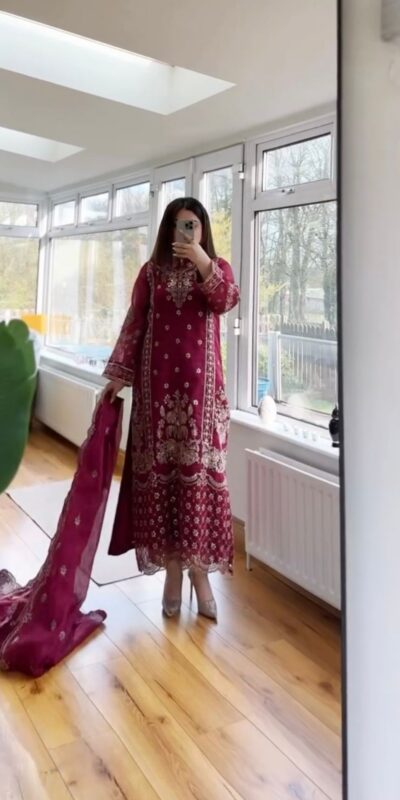 BE 383 Maroon Color Georgette Embroidery Diamond Work Salwar Suit Casual, Wedding, Festive, Events . Expected Delivery  4-6 Working Days @1999/- only      | Jump Suits, Casual Suits, Creative suits, Designer Suits, Palazzo Suits, Party Wear Suits, Patiala Suits, Salwar suit, Straight Suits