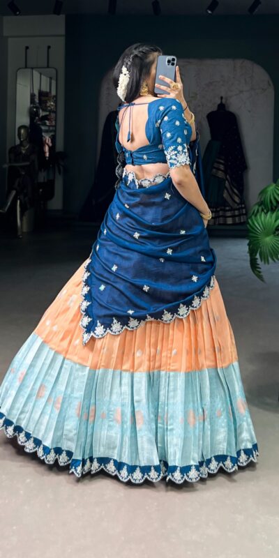 LNB 2024 Orange Color Zari Kota Weaving Work Sequins Thread Embroidery Lehenga Choli Festive Party Wedding, Events etc. Delivery 4-6 Working Days @2999/- | Bollywood Lehenga, Creative Lehenga, Designer Lehenga, Embroidered Lehenga, Lehenga, Party Wear Lehenga