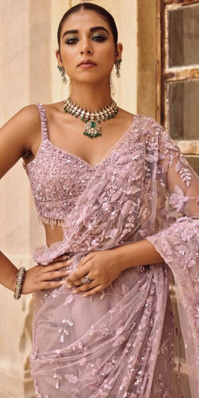 DF 3435 Pink Color Mono Net 5mm Multi Sequins Embroidery Work Saree Casual, Wedding, Festive, Events . Expected Delivery 4-6 Working Days @1799/- only | Bollywood Sarees, Creative Sarees, Designer Sarees, Embroidered Sarees, Ethnic Saree, Modern Digital sarees, Party Wear Sarees, Sarees
