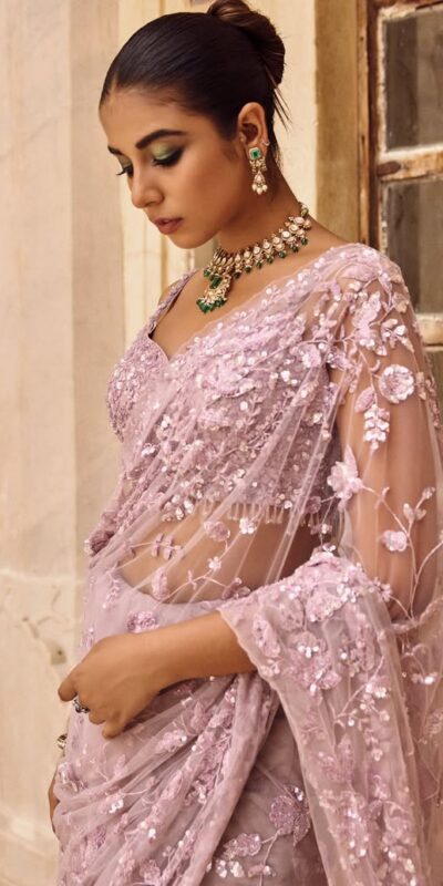 DF 3435 Pink Color Mono Net 5mm Multi Sequins Embroidery Work Saree Casual, Wedding, Festive, Events . Expected Delivery 4-6 Working Days @1799/- only | Bollywood Sarees, Creative Sarees, Designer Sarees, Embroidered Sarees, Ethnic Saree, Modern Digital sarees, Party Wear Sarees, Sarees