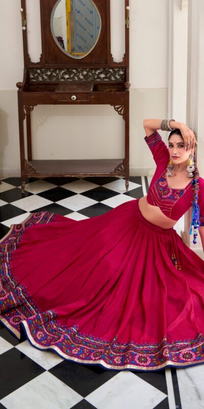 LNB 1243 Pink Color Tasar Silk Gamthi Print Embossed Gotta Patti Lace Lehenga Choli Festive Party Wedding, Events etc. Delivery 4-6 Working Days @2999/- | Bollywood Lehenga, Creative Lehenga, Designer Lehenga, Embroidered Lehenga, Lehenga, Party Wear Lehenga