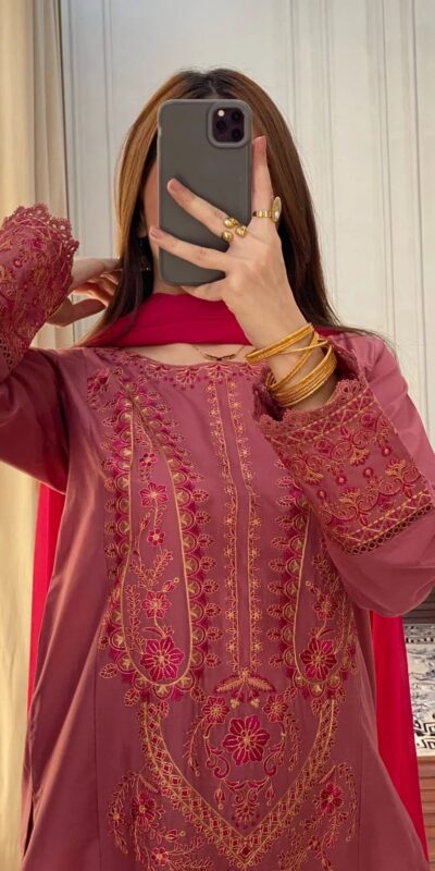 BE 381 Red Color Roman Silk Dupatta with Lace Work Embroidery Work. Festive Deal ₹1849. Delivery 4-6 Working Days. Shop now. | Jump Suits, Tops & Bottoms, Track Suits, Trendy Wear, Casual Suits, Creative suits, Designer Suits, Palazzo Suits, Party Wear Suits, Patiala Suits, Salwar suit, Straight Suits