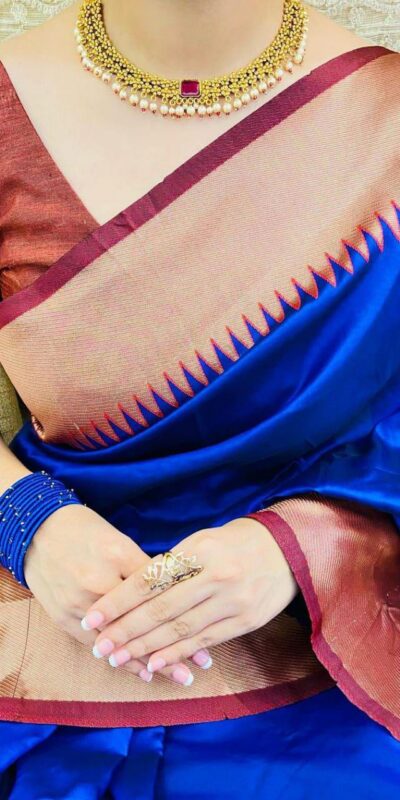KP 3053 Royal Blue Soft Lichi Silk With Lace Jacquard Border Saree Work. Grab it for ₹1449. Delivery 4-6 Working Days. Shop now. | Bollywood Sarees, Creative Sarees, Designer Sarees, Embroidered Sarees, Ethnic Saree, Modern Digital sarees, Party Wear Sarees, Sarees