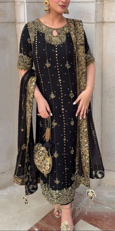 RTC 5923 Black Color Faux Georgette With Sequence Lace Work Salwar Suit Get it for ₹2049. Delivery 4-6 Working Days. Shop now. | Jump Suits, Tops & Bottoms, Track Suits, Trendy Wear, Casual Suits, Creative suits, Designer Suits, Palazzo Suits, Party Wear Suits, Patiala Suits, Salwar suit, Straight Suits