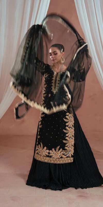 KF 1705 Black Fuax Georgette With Embroidery Work Salwar Suit . Wedding, Party, Festive, Events, Deal ₹2049. Delivery 4-6 Working Days. Shop now. | Designer Suits, Jump Suits, Tops & Bottoms, Track Suits, Trendy Wear, Casual Suits, Creative suits, Palazzo Suits, Party Wear Suits, Patiala Suits, Salwar suit, Straight Suits