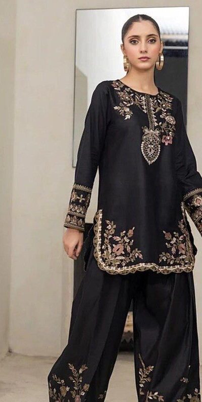 DC 107 Black Havy Natural Crep Salwar Suit Perfect for Wedding, Party, Cultural Events, Family Gatherings, Ethnic Day – . Affordable Price ₹1849. Deli | Designer Suits, Jump Suits, Casual Suits, Creative suits, Palazzo Suits, Party Wear Suits, Patiala Suits, Salwar suit, Straight Suits