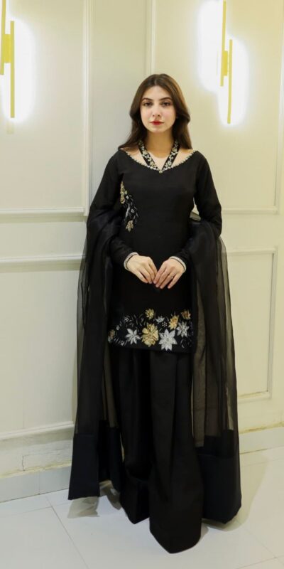 NSR 856 Black in Natural Crep Silk With Embroidery Sequence Work with Full Sleeve Lace Work & Lace Border Salwar Suit . Get it for ₹1799. Delivery 4-6 | Jump Suits, Tops & Bottoms, Track Suits, Trendy Wear, Casual Suits, Creative suits, Designer Suits, Palazzo Suits, Party Wear Suits, Patiala Suits, Salwar suit, Straight Suits