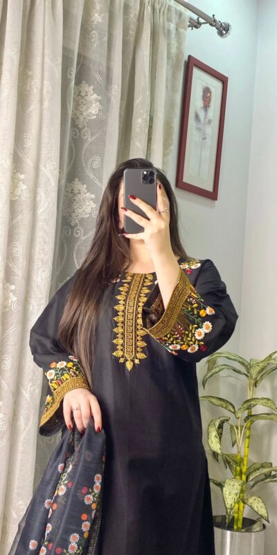 BE 397 Black Roman Silk with Embroidery Work Salwar Suit .Wedding, Party, Festive, Events, Best Price ₹1999. Delivery 4-6 Working Days. Shop now. | Designer Suits, Jump Suits, Tops & Bottoms, Track Suits, Trendy Wear, Casual Suits, Creative suits, Palazzo Suits, Party Wear Suits, Patiala Suits, Salwar suit, Straight Suits