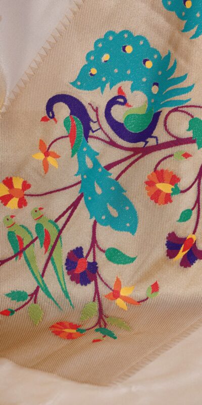 YNF 7905 Cream Tissue Paithani with Zari Work Saree .Wedding, Party, Festive, Events, Best Price ₹2399. Delivery 4-6 Working Days. Shop now. | Bollywood Sarees, Creative Sarees, Designer Sarees, Embroidered Sarees, Ethnic Saree, Modern Digital sarees, Party Wear Sarees, Sarees