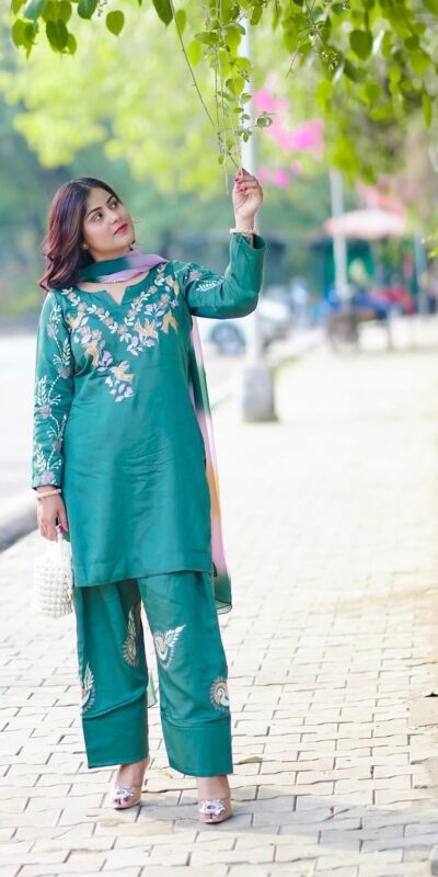BE 367 Firozi French Crepe Embroidery Work Salwar Suit in . Wedding, Party, Festive, Events Now at just ₹1899. Delivery 4-6 Working Days. Shop now. | Jump Suits, Tops & Bottoms, Track Suits, Trendy Wear, Casual Suits, Creative suits, Designer Suits, Palazzo Suits, Party Wear Suits, Patiala Suits, Salwar suit, Straight Suits