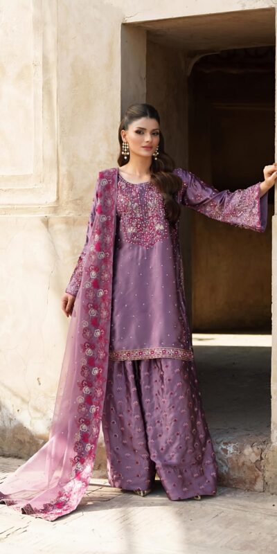 NSR 849 Lavender Chinnon Silk Salwar Suit Perfect for Wedding, Party, Baisakhi, Anniversary, Housewarming . Available at ₹1999 only. Delivery 4-6 | Designer Suits, Jump Suits, Casual Suits, Creative suits, Palazzo Suits, Party Wear Suits, Patiala Suits, Salwar suit, Straight Suits