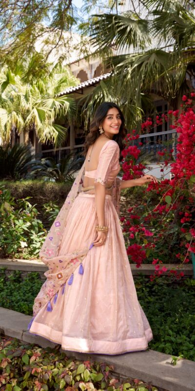 LNB 1426 Light Pink Gold Crush With Sequins Work & Embroidery Work Lehenga Choli . Best Price ₹3499. Delivery 4-6 Working Days. Shop now. | Embroidered Lehenga, Bollywood Lehenga, Creative Lehenga, Designer Lehenga, Lehenga, Party Wear Lehenga
