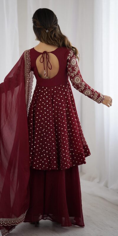 ZSR 3134 Maroon Crunchy Silk Salwar Suit Perfect for Wedding, Party, Sangeet, Anniversary, Housewarming Introductory Price ₹2399. Delivery 4-6 | Jump Suits, Casual Suits, Creative suits, Designer Suits, Palazzo Suits, Party Wear Suits, Patiala Suits, Salwar suit, Straight Suits