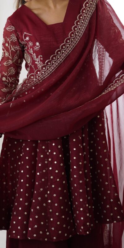 ZSR 3134 Maroon Crunchy Silk Salwar Suit Perfect for Wedding, Party, Sangeet, Anniversary, Housewarming Introductory Price ₹2399. Delivery 4-6 | Jump Suits, Casual Suits, Creative suits, Designer Suits, Palazzo Suits, Party Wear Suits, Patiala Suits, Salwar suit, Straight Suits