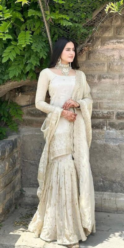 SRK 5172 Off White Chinnon Silk With Heavy Embroidery Sequence Work And Full Sleeve Salwar Suit Wedding, Party, Festive, Events, 4-6 Working Days At 2049 | Jump Suits, Tops & Bottoms, Track Suits, Trendy Wear, Casual Suits, Creative suits, Designer Suits, Palazzo Suits, Party Wear Suits, Patiala Suits, Salwar suit, Straight Suits