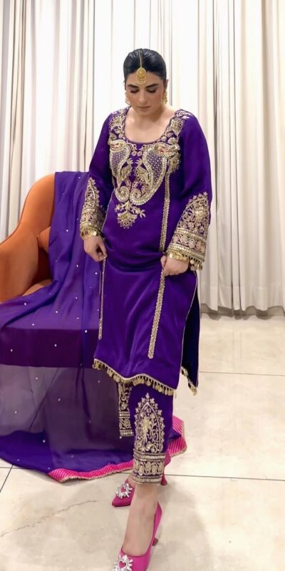 KF 1704 Purple Georgette with Embroidery Work & Lace Work Salwar Suit . Special Price ₹1999. Delivery 4-6 Working Days. Shop now. | Designer Suits, Jump Suits, Tops & Bottoms, Track Suits, Trendy Wear, Casual Suits, Creative suits, Palazzo Suits, Party Wear Suits, Patiala Suits, Salwar suit, Straight Suits