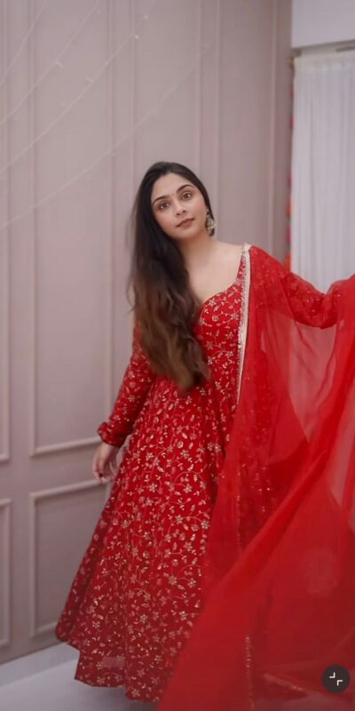 SSR 529 Red Georgette With Heavy Embroidery Sequence Work With Fancy Latkan with Embroidery Work Gown. Introductory Price ₹2149. Delivery 4-6 | Bollywood Gowns, Creative Gowns, Designer Gowns, Embroidered Gowns, Gowns, Party Wear Gowns