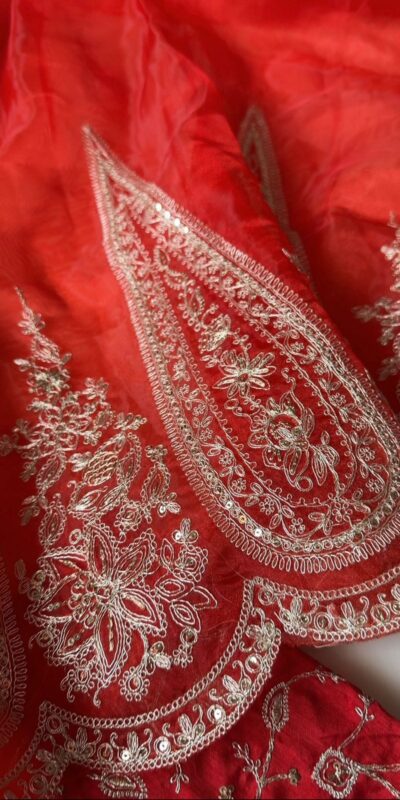 DF Queen Red Organza Tissue Saree with Sequins Work & Embroidery. Festive Deal ₹2499. Delivery 4-6 Working Days. Shop now. | Bollywood Sarees, Creative Sarees, Designer Sarees, Embroidered Sarees, Ethnic Saree, Modern Digital sarees, Party Wear Sarees, Sarees
