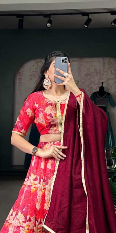 LNB 1032 Red Tussar Silk With Lace Work & Sequins Work Lehenga Choli. Now at just ₹1799. Delivery 4-6 Working Days. Shop now. | Bollywood Lehenga, Creative Lehenga, Designer Lehenga, Embroidered Lehenga, Lehenga, Party Wear Lehenga