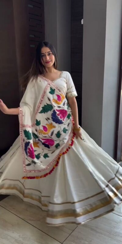 LG 653 White Cotton Lehenga Choli Perfect for Wedding, Party, Diwali, Lohri, Anniversary . Now at just ₹2399. Delivery 4-6 Working Days. Shop now. | Bollywood Lehenga, Creative Lehenga, Designer Lehenga, Embroidered Lehenga, Lehenga, Party Wear Lehenga