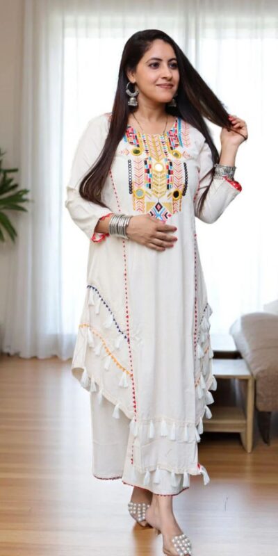 NSR 867 White Khadi Cottan with Mirror Work & Embroidery Work Salwar Suit . Get it for ₹1949. Delivery 4-6 Working Days. Shop now. | Designer Suits, Jump Suits, Tops & Bottoms, Track Suits, Trendy Wear, Casual Suits, Creative suits, Palazzo Suits, Party Wear Suits, Patiala Suits, Salwar suit, Straight Suits