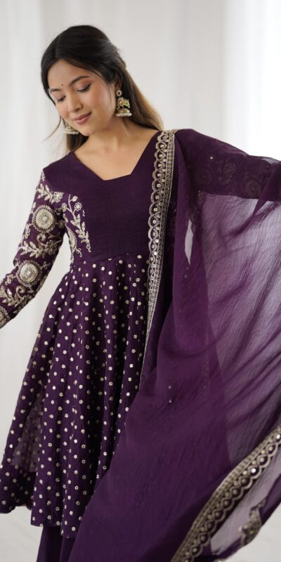 ZSR 3134 Wine Crunchy Silk Salwar Suit Perfect for Wedding, Party, Sangeet, Anniversary, Housewarming Introductory Price ₹2399. Delivery 4-6 | Jump Suits, Casual Suits, Creative suits, Designer Suits, Palazzo Suits, Party Wear Suits, Patiala Suits, Salwar suit, Straight Suits