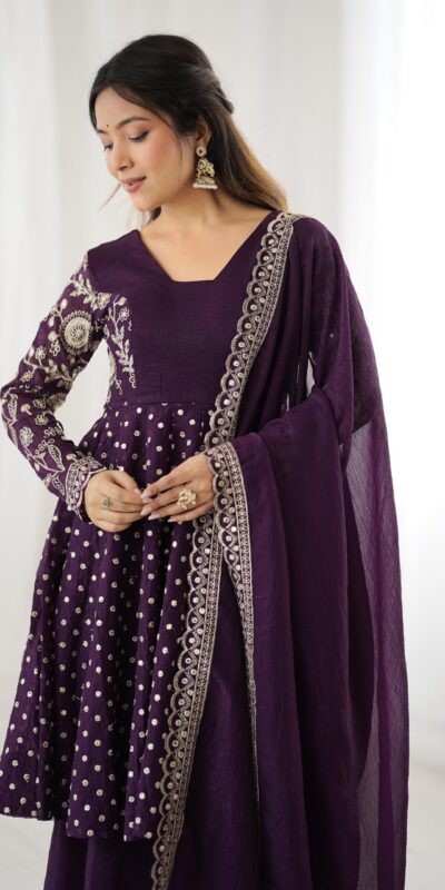 ZSR 3134 Wine Crunchy Silk Salwar Suit Perfect for Wedding, Party, Sangeet, Anniversary, Housewarming Introductory Price ₹2399. Delivery 4-6 | Jump Suits, Casual Suits, Creative suits, Designer Suits, Palazzo Suits, Party Wear Suits, Patiala Suits, Salwar suit, Straight Suits