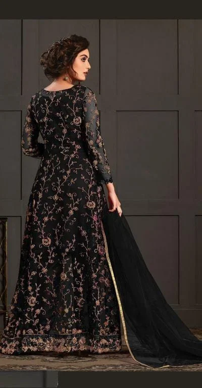 FC 4592 Black Net Salwar Suit with Stone Work. Wedding, Party, Festive, Events, Now at just ₹2449. Delivery 4-6 Working Days. Shop now. | Designer Suits, Jump Suits, Casual Suits, Creative suits, Palazzo Suits, Party Wear Suits, Patiala Suits, Salwar suit, Straight Suits