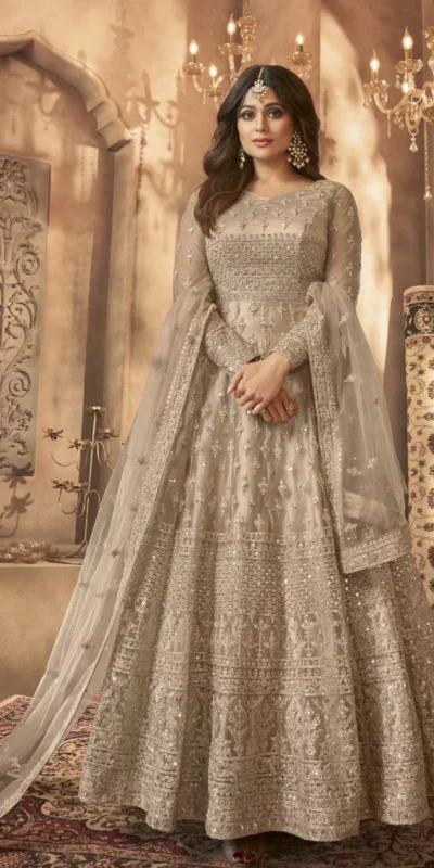 FC 8396 Chiku in Net Embroidery Work Salwar Suit . Wedding, Party, Festive, Events, Exclusive Offer ₹3049. Delivery 4-6 Working Days. Shop now. | Designer Suits, Jump Suits, Casual Suits, Creative suits, Palazzo Suits, Party Wear Suits, Patiala Suits, Salwar suit, Straight Suits