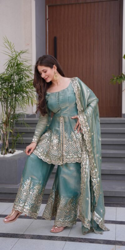 FC SSC 658 Firozi Fendy Satin Silk Gown Perfect for Wedding, Party, Karwa Chauth, Family Gatherings, Holi – . Now at just ₹2999. Delivery 4-6 Working | Bollywood Lehenga, Creative Lehenga, Designer Lehenga, Embroidered Lehenga, Lehenga, Party Wear Lehenga