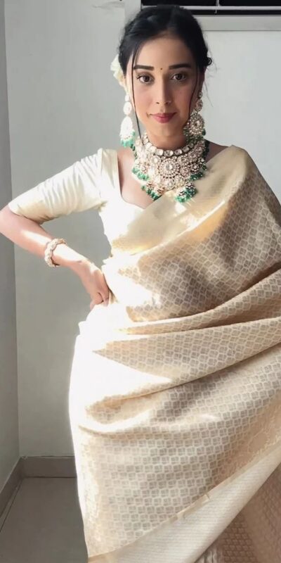 KPR 176 Off White Soft Lichi Silk Saree Perfect for Wedding, Party, Family Gatherings, Baisakhi, Holi – . Now at just ₹1499. Delivery 4-6 Working | Bollywood Sarees, Creative Sarees, Designer Sarees, Embroidered Sarees, Ethnic Saree, Modern Digital sarees, Party Wear Sarees, Sarees