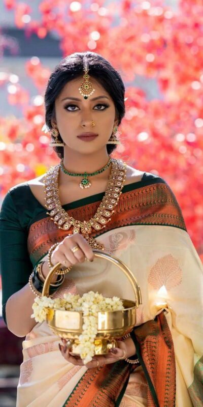 KP 5003 Off White Soft Lichi Silk Saree Perfect for Wedding, Party, Family Gatherings, Pooja, Sangeet – . Best Price ₹1449. Delivery 4-6 Working D | Bollywood Sarees, Creative Sarees, Designer Sarees, Embroidered Sarees, Ethnic Saree, Modern Digital sarees, Party Wear Sarees, Sarees