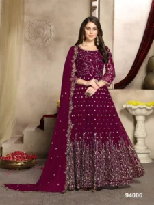  FC 94001 Purple Color Georgette Multi Thread Zari Stich Anarkali Suit Wedding, Party, Festive events, etc. Expected Delivery  4-6 Working Days @2399/- | Anarkali Suits, Bollywood Anarkali, Creative-Anarkali, Designer Anarkali, Embroidered Anarkali, Party Wear Anarkali