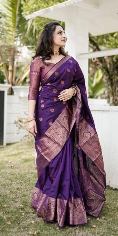 KPR 128 Purple Color Soft Lichi Silk Saree with Lace Work & Lace Border. Get it for ₹1349. Delivery 4-6 Working Days. Shop now. | Bollywood Sarees, Creative Sarees, Designer Sarees, Embroidered Sarees, Ethnic Saree, Modern Digital sarees, Party Wear Sarees, Sarees