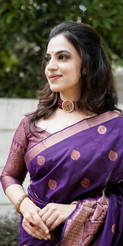 KPR 128 Purple Color Soft Lichi Silk Saree with Lace Work & Lace Border. Get it for ₹1349. Delivery 4-6 Working Days. Shop now. | Bollywood Sarees, Creative Sarees, Designer Sarees, Embroidered Sarees, Ethnic Saree, Modern Digital sarees, Party Wear Sarees, Sarees