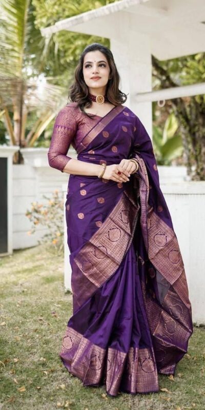 KPR 128 Purple Color Soft Lichi Silk Saree with Lace Work & Lace Border. Get it for ₹1349. Delivery 4-6 Working Days. Shop now. | Bollywood Sarees, Creative Sarees, Designer Sarees, Embroidered Sarees, Ethnic Saree, Modern Digital sarees, Party Wear Sarees, Sarees