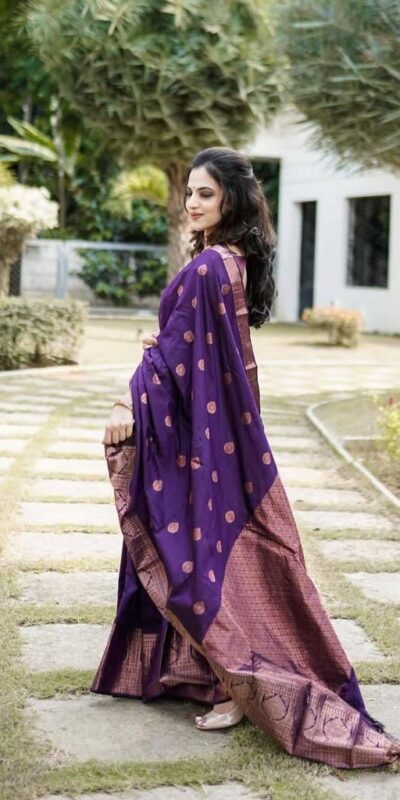 KPR 128 Purple Color Soft Lichi Silk Saree with Lace Work & Lace Border. Get it for ₹1349. Delivery 4-6 Working Days. Shop now. | Bollywood Sarees, Creative Sarees, Designer Sarees, Embroidered Sarees, Ethnic Saree, Modern Digital sarees, Party Wear Sarees, Sarees