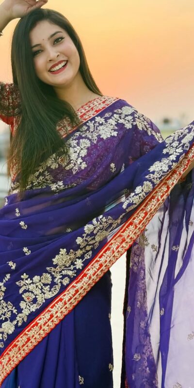 BT 411 Royal Blue in Georgette Embroidery Work & Lace Work Saree . Grab it for ₹1999. Delivery 4-6 Working Days. Shop now. | Bollywood Sarees, Creative Sarees, Designer Sarees, Embroidered Sarees, Ethnic Saree, Modern Digital sarees, Party Wear Sarees, Sarees
