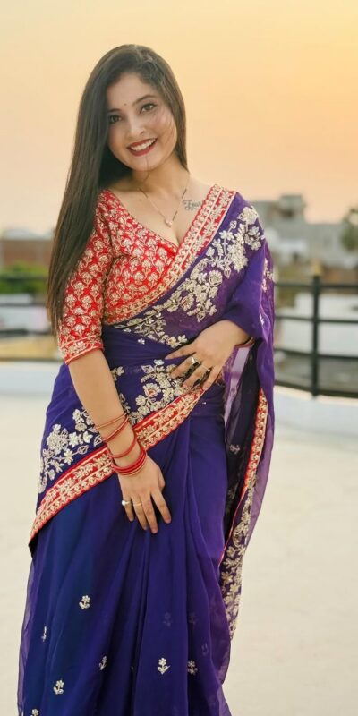 BT 411 Royal Blue in Georgette Embroidery Work & Lace Work Saree . Grab it for ₹1999. Delivery 4-6 Working Days. Shop now. | Bollywood Sarees, Creative Sarees, Designer Sarees, Embroidered Sarees, Ethnic Saree, Modern Digital sarees, Party Wear Sarees, Sarees