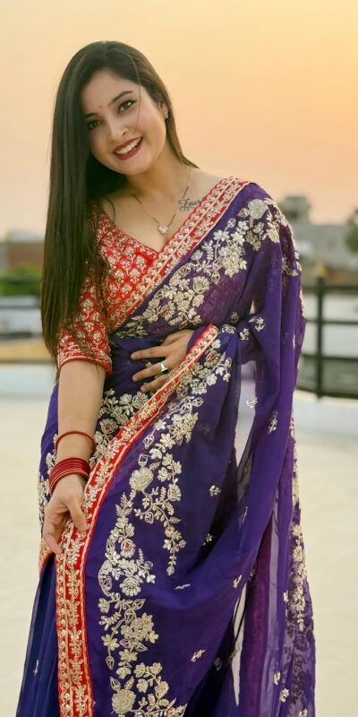 BT 411 Royal Blue in Georgette Embroidery Work & Lace Work Saree . Grab it for ₹1999. Delivery 4-6 Working Days. Shop now. | Bollywood Sarees, Creative Sarees, Designer Sarees, Embroidered Sarees, Ethnic Saree, Modern Digital sarees, Party Wear Sarees, Sarees