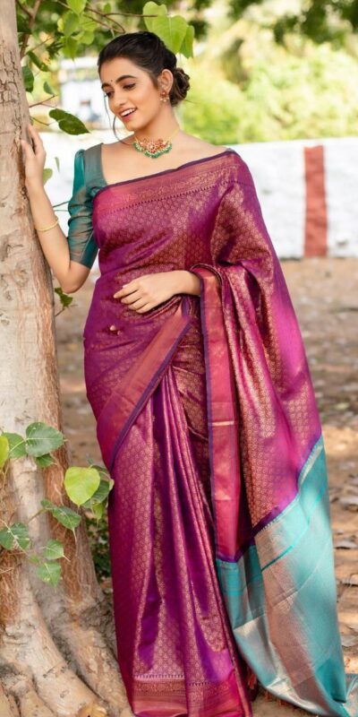KPR 207 Wine Color Soft Lichi Silk Saree with Lace Work & Lace Border. Get it for ₹1299. Delivery 4-6 Working Days. Shop now. | Bollywood Sarees, Creative Sarees, Designer Sarees, Embroidered Sarees, Ethnic Saree, Modern Digital sarees, Party Wear Sarees, Sarees